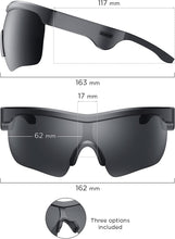 Load image into Gallery viewer, Sound Shades Smart Audio Sports Sunglasses with Lenses UV400 & Bluetooth Connectivity, for Men&Women, CVC 8.0 Noise Cancelling Clear Call, IP5 Waterproof, 5H for Travel/Sports, Black
