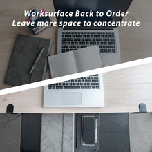 Load image into Gallery viewer, Keyboard Tray Under Desk Table Extender, Adjustable Height Keyboard Drawers & Keyboard Plantforms with Easy Installation Tools