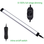 Kibhous 6 Pcs LED Under Cabinet Lights Rigid Bar Kit, Can Plugged or Directly Connected to an LED Driver, Super Bright Connectable Lighting Strip Suitable for Kitchen Cabinets, Counters, Cold White