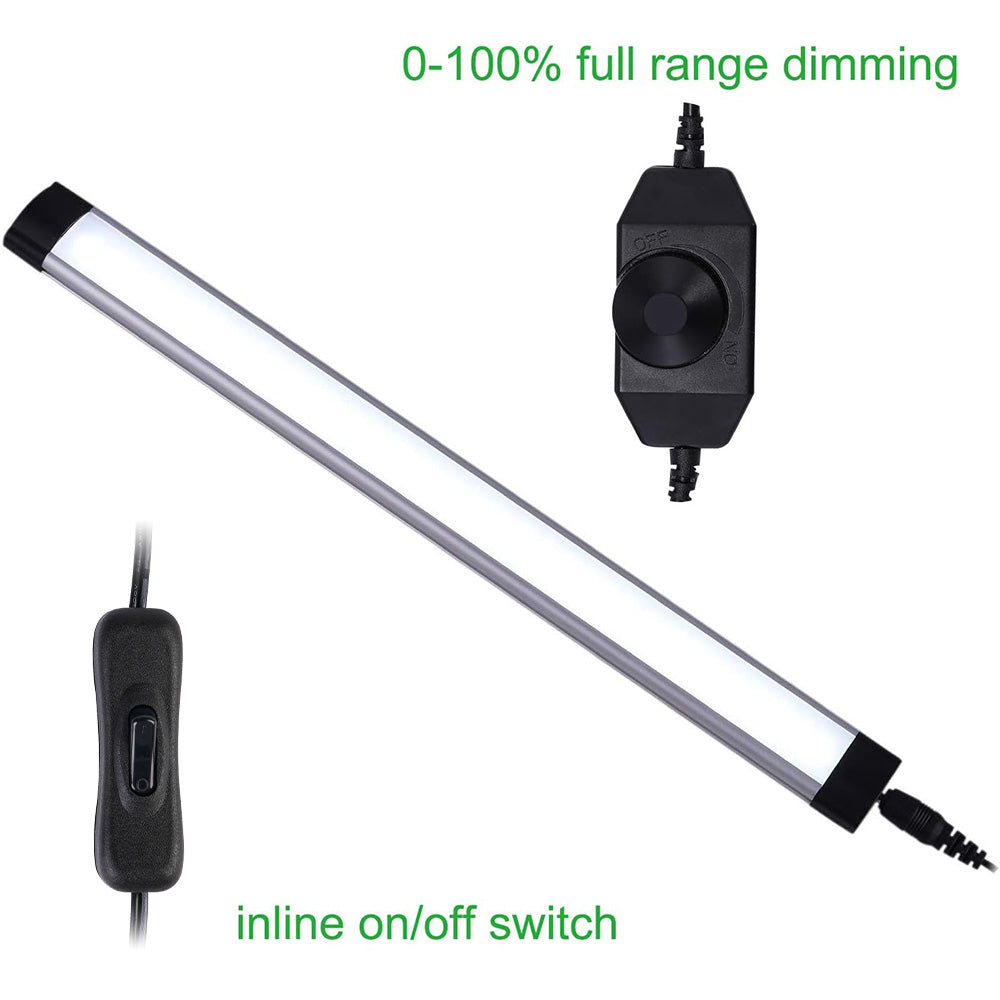 Kibhous 6 Pcs LED Under Cabinet Lights Rigid Bar Kit, Can Plugged or Directly Connected to an LED Driver, Super Bright Connectable Lighting Strip Suitable for Kitchen Cabinets, Counters, Cold White