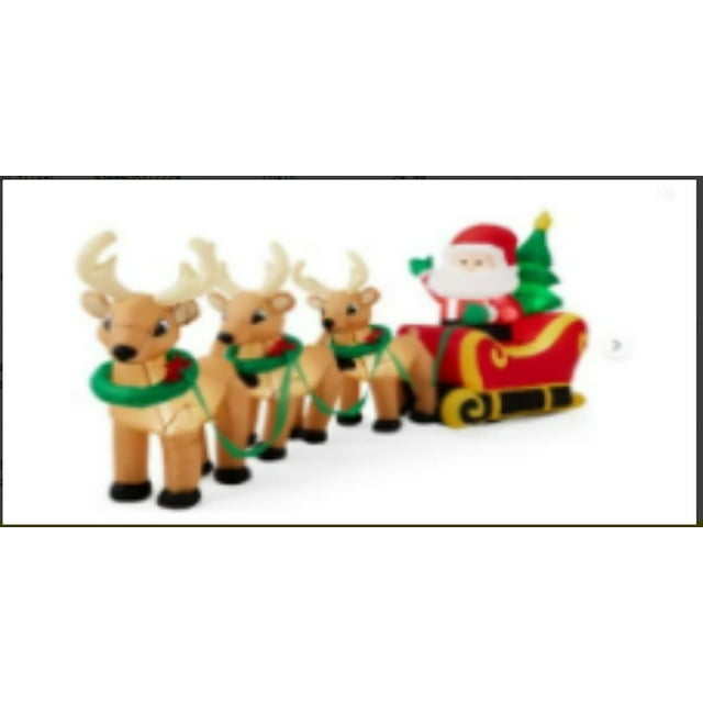 12FT Santa Claus and Deer