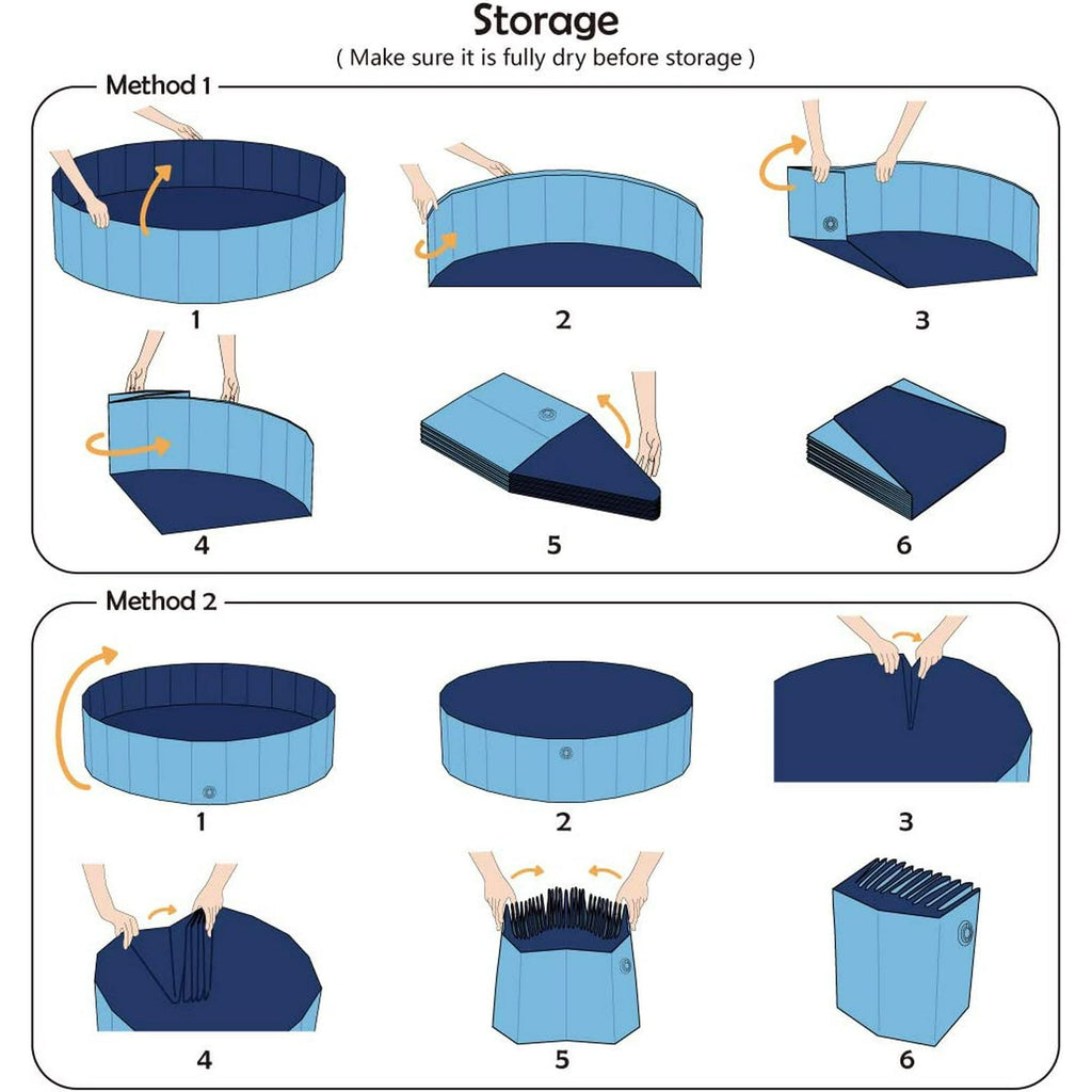 Silensys Pet Dog Pool Bath Swimming Tub Kiddie Pool, 63 x 12 inch Collapsible Foldable Portable for Dogs Cats and Kids Blue