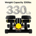 COWIN Stair Stepper for Exercises Home Mini Stepper with Resistance Bands 330lbs Weight Yellow