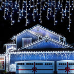 Aedavey 33ft 400 LED Outdoor String Lights White Fairy Lights Led Icicle Christmas Lights Plug-in for Christmas Party, Holiday, Wedding Decorations (Cool White)