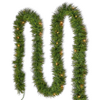 Maraawa 25-Foot Christmas Garland With Multi Lights - Perfect For Indoor Outdoor Fireplace Xmas Decoration, Or Christmas Decorations Tree - Pre-Lit Soft Artificial Christmas Garland