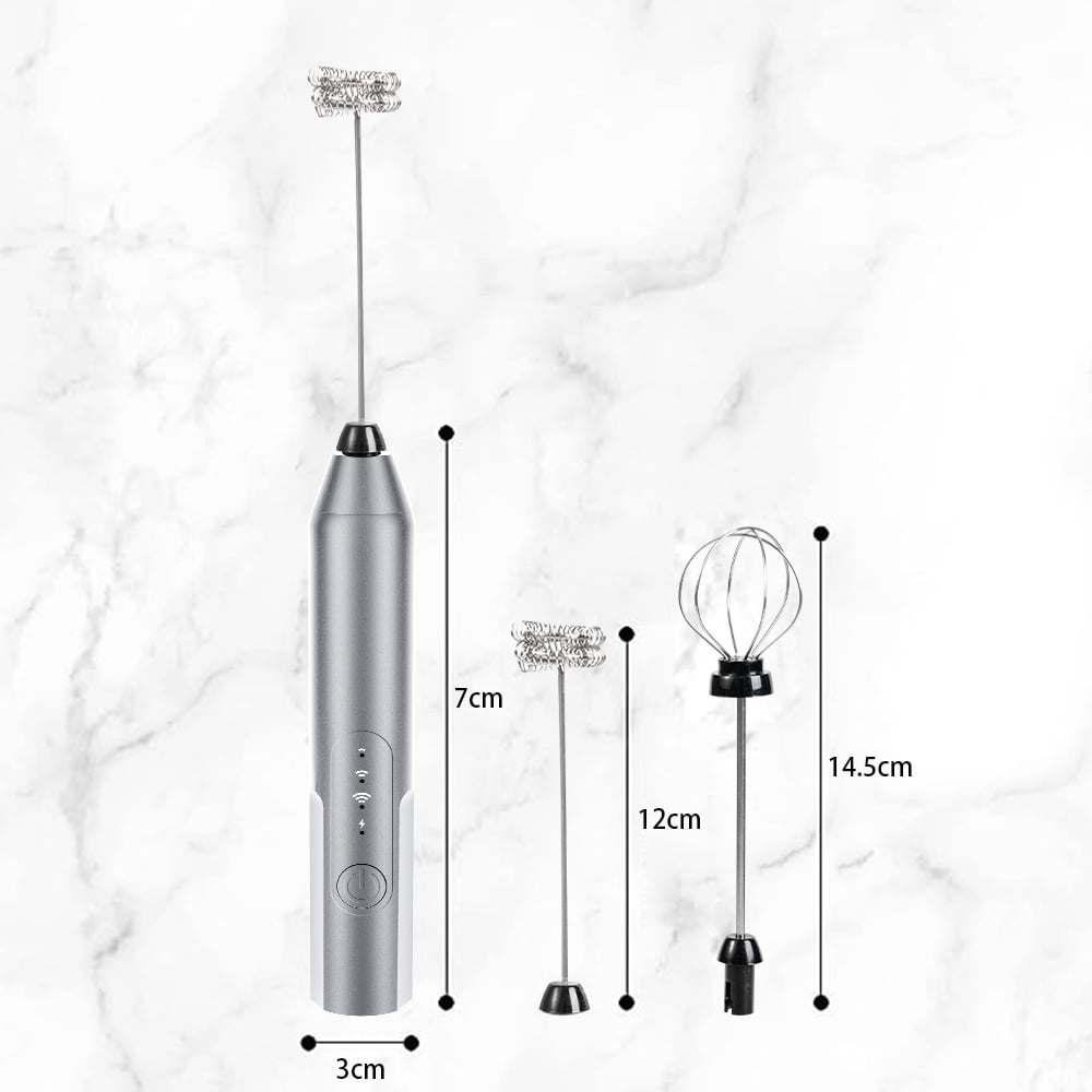 Uncahome Milk Frother Wand Drink Mixer - Handheld Milk Frother Electric Whisk - Easy-Clean Stainless Steel Frother Wand & Mini Blender - Electric Coffee Frother for Milk Coffee Lattes