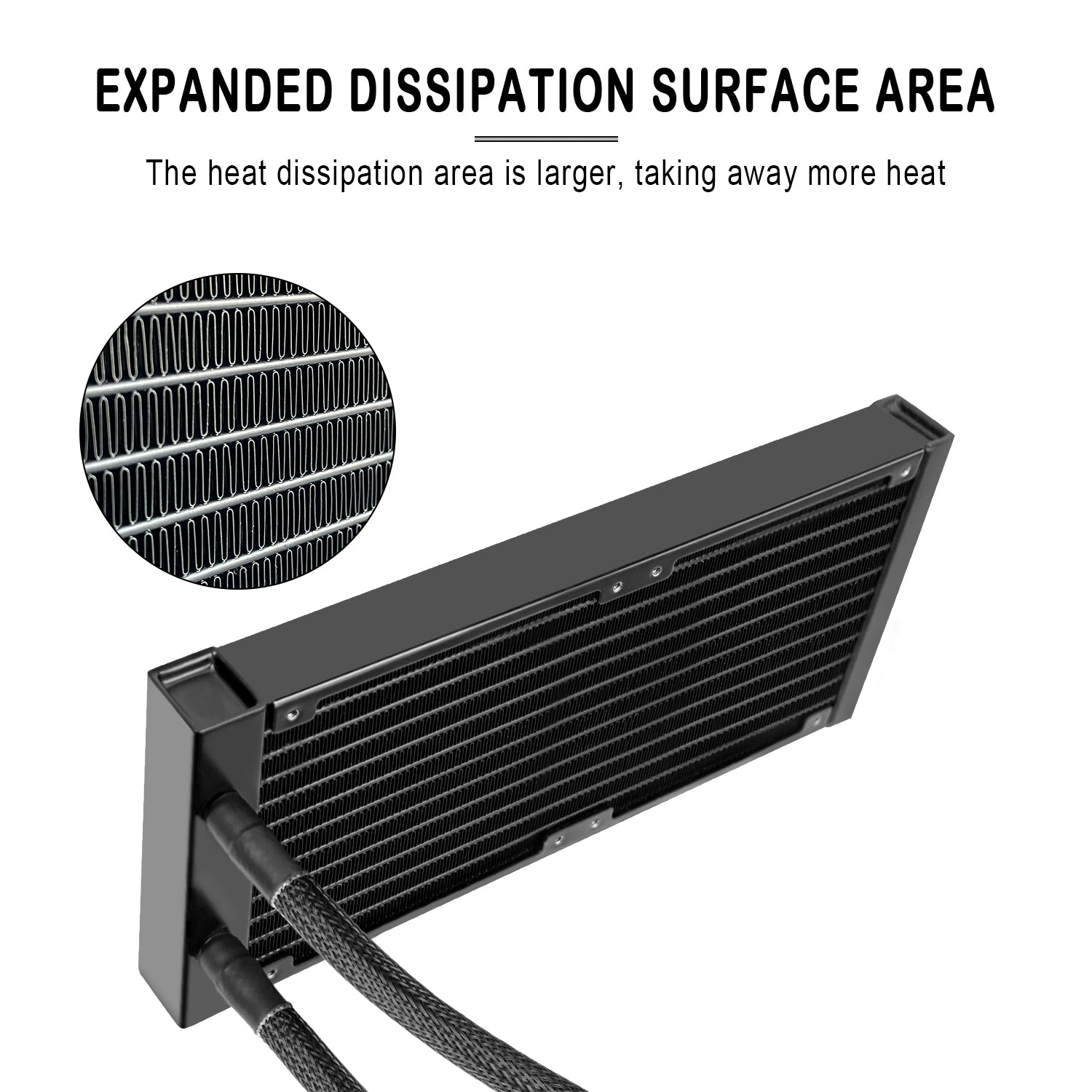 240mm CPU Water Cooler, ARGB CPU Liquid Cooler(AIO), All Intel & AMD Compatible, High Efficiency CPU Radiator, 2×120mm PWM Fan for CPU Liquid Cooling System, Silent Operation, LGA 1700 Ready