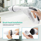Cosmonic Electric Spin Scrubber, Power Scrubber Cordless High Rotation Handheld Bathroom Scrubber Rechargeable with 3 Replaceable Cleaning Brush Heads for Cleaning Tub, Tile, Floor, Sink, Wall, Window