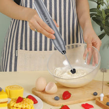Load image into Gallery viewer, Kibhous Milk Frother Wand Drink Mixer - Handheld Milk Frother Electric Whisk - Easy-Clean Stainless Steel Frother Wand &amp; Mini Blender - Electric Coffee Frother for Milk Coffee Lattes
