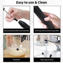 Load image into Gallery viewer, Mighty Rock Electric Milk Frother Handheld Milk Foamer with Coffee Frother 3 Speeds Milk Whisk 2 in 1 Egg Beater Perfect for Coffee, Latte, Cappuccino, Black
