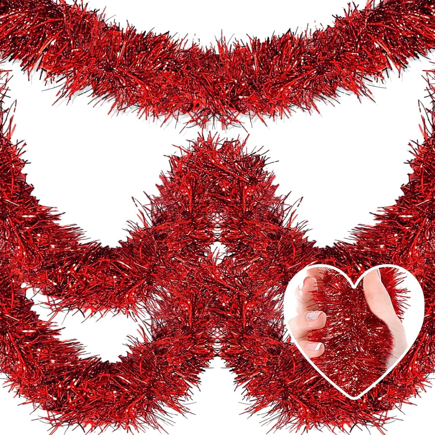 50FT Garland Red