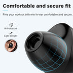 KY02 True Wireless Earbuds Bluetooth Headphones Touch Control IPX5 Waterproof Stereo Extra Bass Earphones Built-in Mic Headset with Charging Case Black