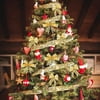 Funsmile 2 Pack Gold Christmas Ribbon Fairy Lights,100 LED 16ft Lights Fairy Strings Lights, Ribbon Bows Lights for Weddings New Year Christmas Tree Decorations