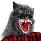 5Ft Standing Werewolf Large Halloween Decorations Outdoor Scary Decorations Halloween Motion Activated Werewolf with LED Eyes & Sound
