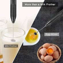 Load image into Gallery viewer, Mighty Rock Electric Milk Frother Handheld Milk Foamer with Coffee Frother 3 Speeds Milk Whisk 2 in 1 Egg Beater Perfect for Coffee, Latte, Cappuccino, Black
