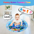 Swtroom Tummy Time Water Mat, Water Play Mat for Babies Inflatable Activity Center, Infant Baby Water Mat for Newborn Infant Toddler Boy Girl, Promote Baby's Growth
