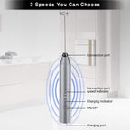 Uncahome Milk Frother Wand Drink Mixer - Handheld Milk Frother Electric Whisk - Easy-Clean Stainless Steel Frother Wand & Mini Blender - Electric Coffee Frother for Milk Coffee Lattes