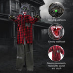 5Ft Standing Werewolf Large Halloween Decorations Outdoor Scary Decorations Halloween Motion Activated Werewolf with LED Eyes & Sound