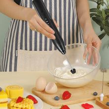 Load image into Gallery viewer, Mighty Rock Electric Milk Frother Handheld Milk Foamer with Coffee Frother 3 Speeds Milk Whisk 2 in 1 Egg Beater Perfect for Coffee, Latte, Cappuccino, Black
