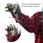 5Ft Standing Werewolf Large Halloween Decorations Outdoor Scary Decorations Halloween Motion Activated Werewolf with LED Eyes & Sound