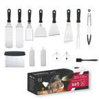 Swtroom Griddle Accessories Kit, 14Pcs BBQ Griddle Kit, Flat Top Grill Accessories for Outdoor Grill, Professional BBQ Grill Tools Set for Outdoor BBQ & Teppanyaki and Camping
