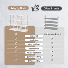 Load image into Gallery viewer, 8 Tiers Flexible Combination Shoe Rack, Shoe Organizer for Closet, Free Standing Small Shoe Shelf Plastic Stackable Shoe Rack Storage Organizer White

