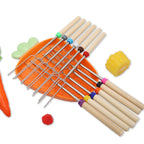 12 Pcs Roasting Sticks Wooden Handle, Extendable Stainless Steel Marshmallow Roasting Sticks Telescoping Forks, Campfire Sticks, 32in Smores Sticks, Telescoping Skewers for Campfire, BBQ