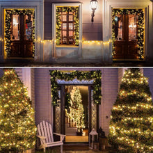 Load image into Gallery viewer, 4 Pack Christmas Tree String Lights Christmas Fairy Lights Warm White LED with 8 Modes Battery Operated Indoor Outdoor Waterproof Lights
