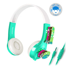 Load image into Gallery viewer, Funsmile Kids Headphones Wired Headphones for Kids with 3.5 MM Foldable On-Ear Headse Kids Headphones for Smartphone Tablet Computer MP3 / 4 Green
