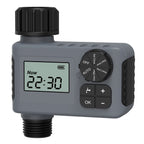 Cowin Sprinkler Timer, Outdoor Garden Hose Faucet Timers with Rain Delay/Manual/Automatic Watering System, Digital Irrigation Timer for Yard, 1 Outlet, Gray