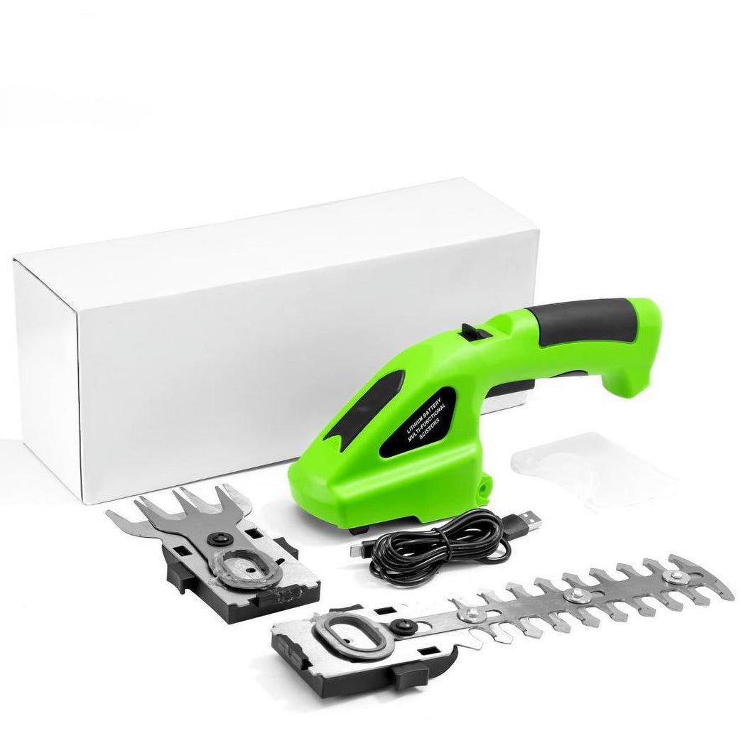 Cowin Cordless Grass Shear, 2-in-1 Electric Cordless Hedge Trimmer, Green