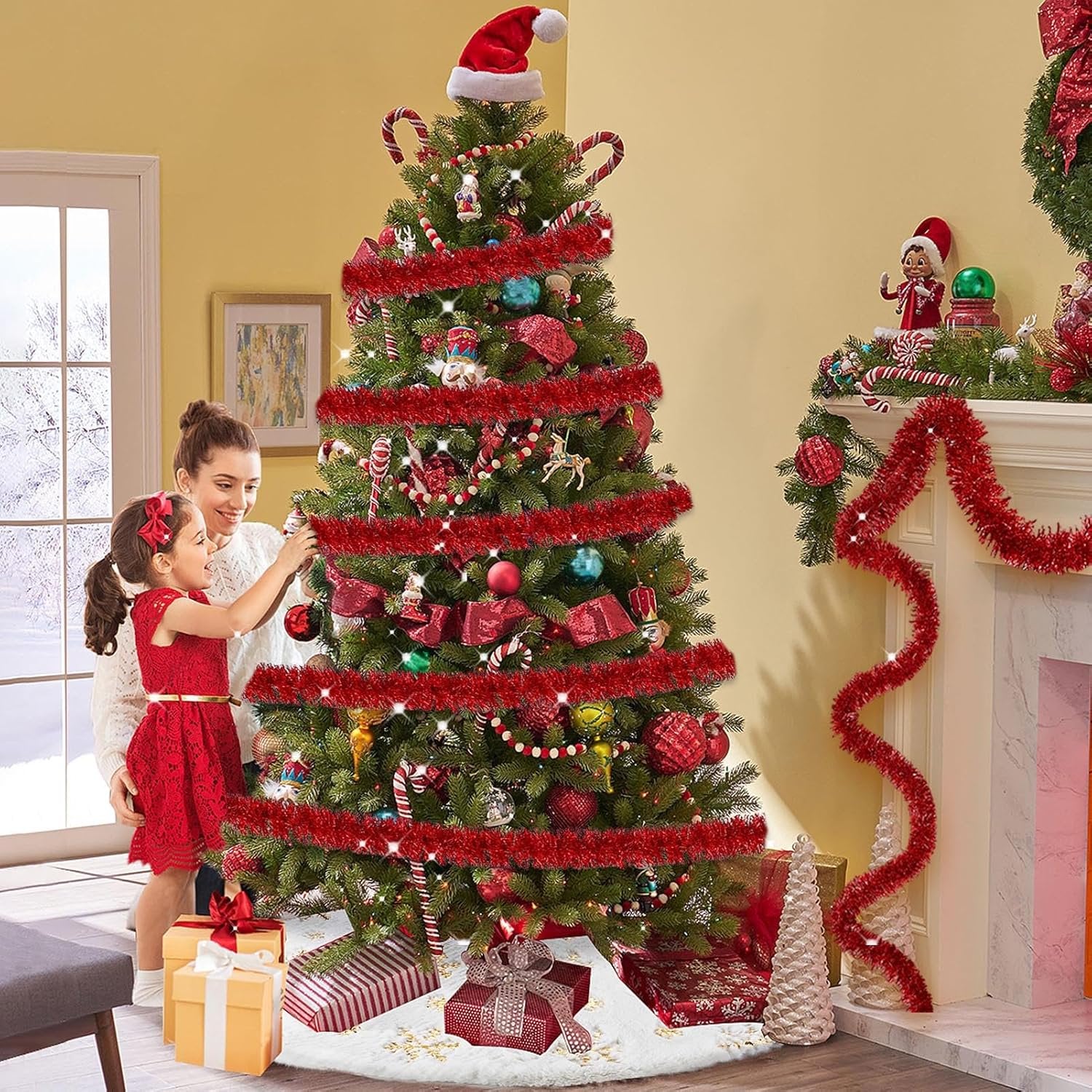 50FT Garland Red