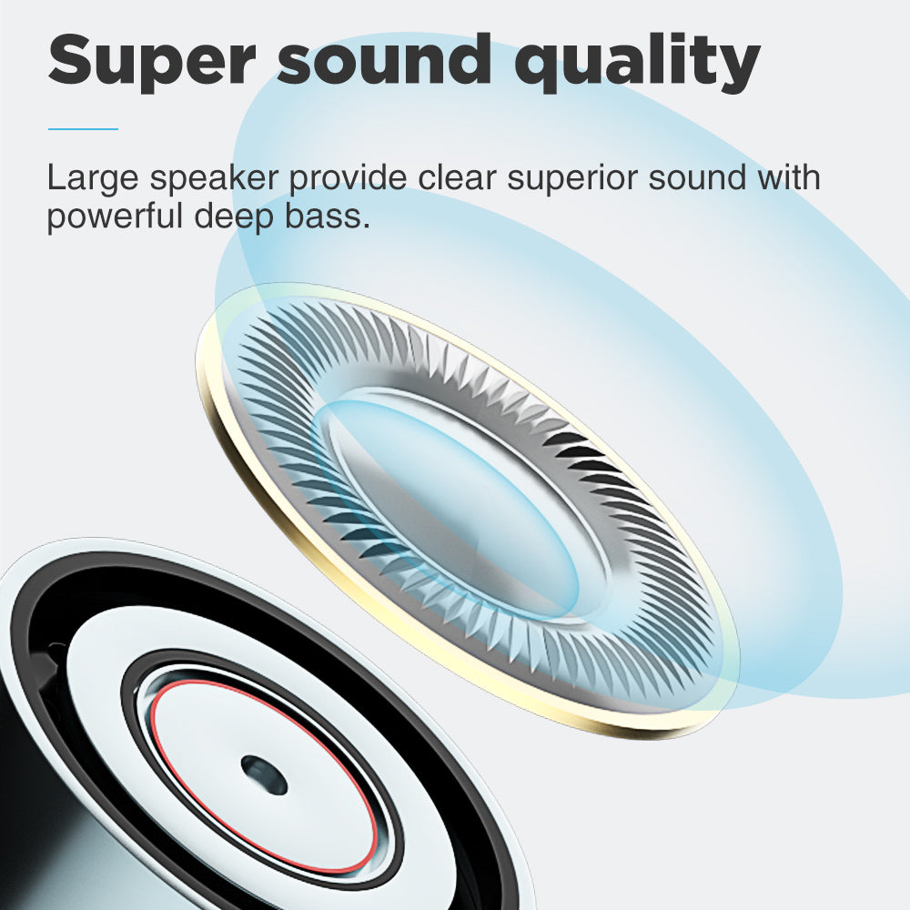 KY02 True Wireless Earbuds Bluetooth Headphones Touch Control IPX5 Waterproof Stereo Extra Bass Earphones Built-in Mic Headset with Charging Case Black