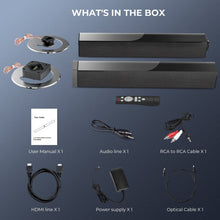 Load image into Gallery viewer, Sound Bars for TV, Bluetooth Soundbar for TV, 50W TV Sound Bar with 4 Drivers and Remote Control, Home Audio TV Speakers Sound Bar with ARC/Optical/AUX Connect
