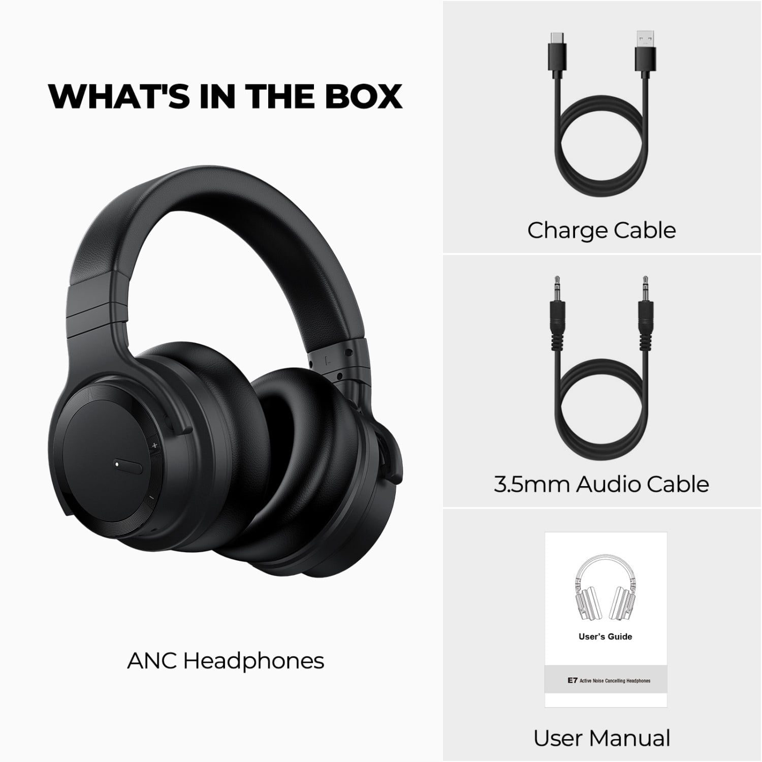 Noise Cancelling Headphones Wireless Bluetooth Over Ear Headphone with Mic for Work Travel TV PC Phone Calls