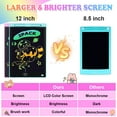 Kids Toys 2 Pack LCD Writing Tablet, 12 in Colorful Toddler Drawing Pad Doodle Board Erasable, Educational Learning Toys Birthday Gifts for 3 4 5 6 7 Girls Boys