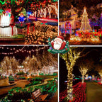 4 Pack Christmas Tree String Lights Christmas Fairy Lights Warm White LED with 8 Modes Battery Operated Indoor Outdoor Waterproof Lights