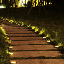 Load image into Gallery viewer, Cowin 8 Pack Solar Ground Lights 8 LED Solar Lights Outdoor Solar Powered Garden Lights Waterproof in-Ground Disk Lights for Patio Pathway Garden Lawn Yard Driveway Deck Walkway

