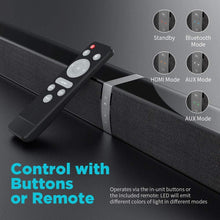 Load image into Gallery viewer, Sound Bars for TV, Bluetooth Soundbar for TV, 50W TV Sound Bar with 4 Drivers and Remote Control, Home Audio TV Speakers Sound Bar with ARC/Optical/AUX Connect
