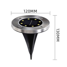 Load image into Gallery viewer, Cowin 8 Pack Solar Ground Lights 8 LED Solar Lights Outdoor Solar Powered Garden Lights Waterproof in-Ground Disk Lights for Patio Pathway Garden Lawn Yard Driveway Deck Walkway
