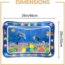 Load image into Gallery viewer, Tummy Time Baby Water Mat, Inflatable Infant Baby Toys for 3 6 12 Months,Fun Activity Center Play Mat Gift for Boy &amp; Girl Newborn Early Sensory Development BPA-Free

