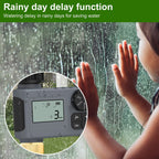 Cowin Sprinkler Timer, Outdoor Garden Hose Faucet Timers with Rain Delay/Manual/Automatic Watering System, Digital Irrigation Timer for Yard, 1 Outlet, Gray