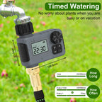 Cowin Sprinkler Timer, Outdoor Garden Hose Faucet Timers with Rain Delay/Manual/Automatic Watering System, Digital Irrigation Timer for Yard, 1 Outlet, Gray
