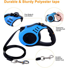 Load image into Gallery viewer, Retractable Dog Leash 16ft Heavy Duty Pet Walking Leash with Anti-Slip Handle Hand Brake Blue
