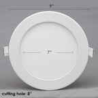 COSMONIC Ultra Thin 18W LED Ceiling Panel Light 8" Recessed Round Downlight for Home, Office, Mall, Low Energy Consumption Non Dimmable with Driver 3000-3500K (18W, Warm White)