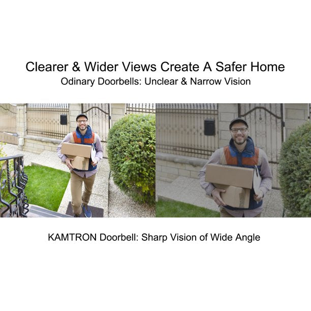 WiFi Video Doorbell Camera Wireless Doorbell Camera 1080P HD PIR Motion Detection 2-Way Audio Night Vision IP65 Waterproof