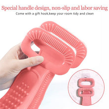 Load image into Gallery viewer, Silicone Back Scrubber for Shower, Super Long Bath Body Brush Easy to Clean Lathers Well Eco Friendly Long Lasting Comfortable Massage for Shower, Pink
