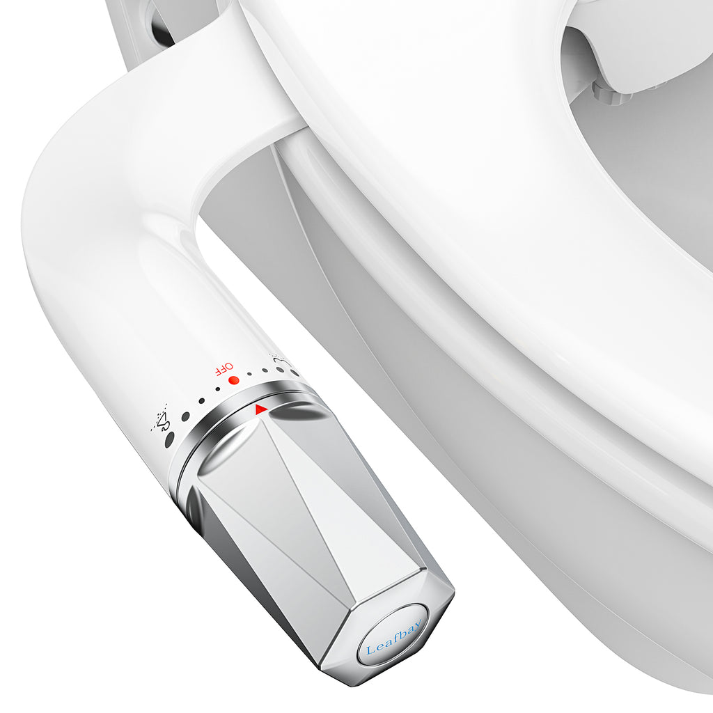 Bidet Toilet Seat Attachment, Non-Electric Self Cleaning Bidet with Posterior & Feminine Wash, Bidet for Toilet with Adjustable Water Pressure and Brass Inlet