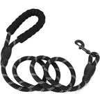 Rope Dog Leash 6FT with Comfortable Padded Handle, Highly Reflective Threads Strong Dog Leash for Puppies Small Medium and Large Dogs