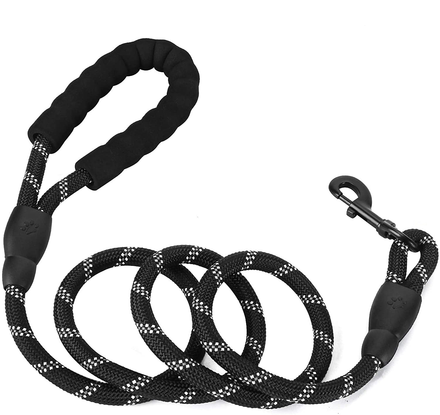 Rope Dog Leash 6FT with Comfortable Padded Handle, Highly Reflective Threads Strong Dog Leash for Puppies Small Medium and Large Dogs